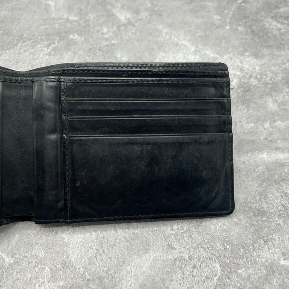 Dior Homme Black Houndstooth Bifold Wallet Canvas Leather Trim - Picture 7 of 15